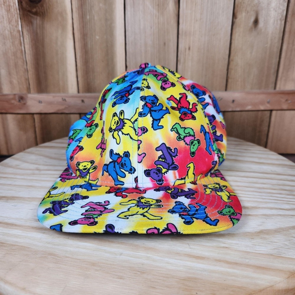 Teton Gravity Research Grateful Dead Hat Cap Snap Back Dancing Bears Tie Dye